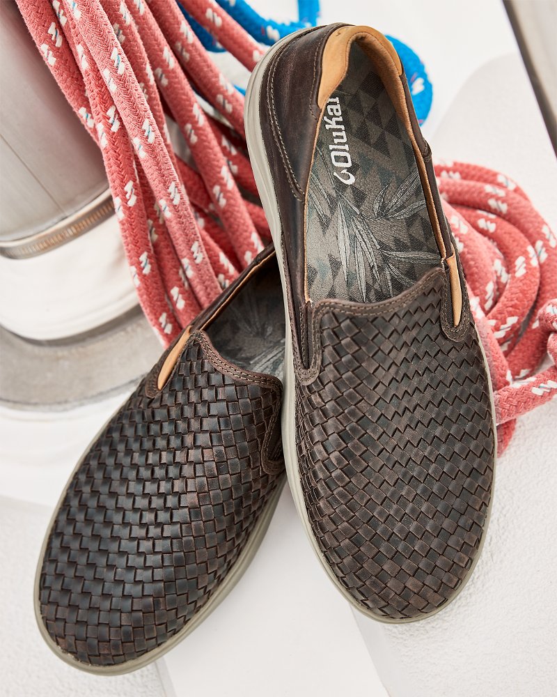 OluKai® Lae'ahi Lauhala Slip-On Sneakers - Tommy Bahama Men
