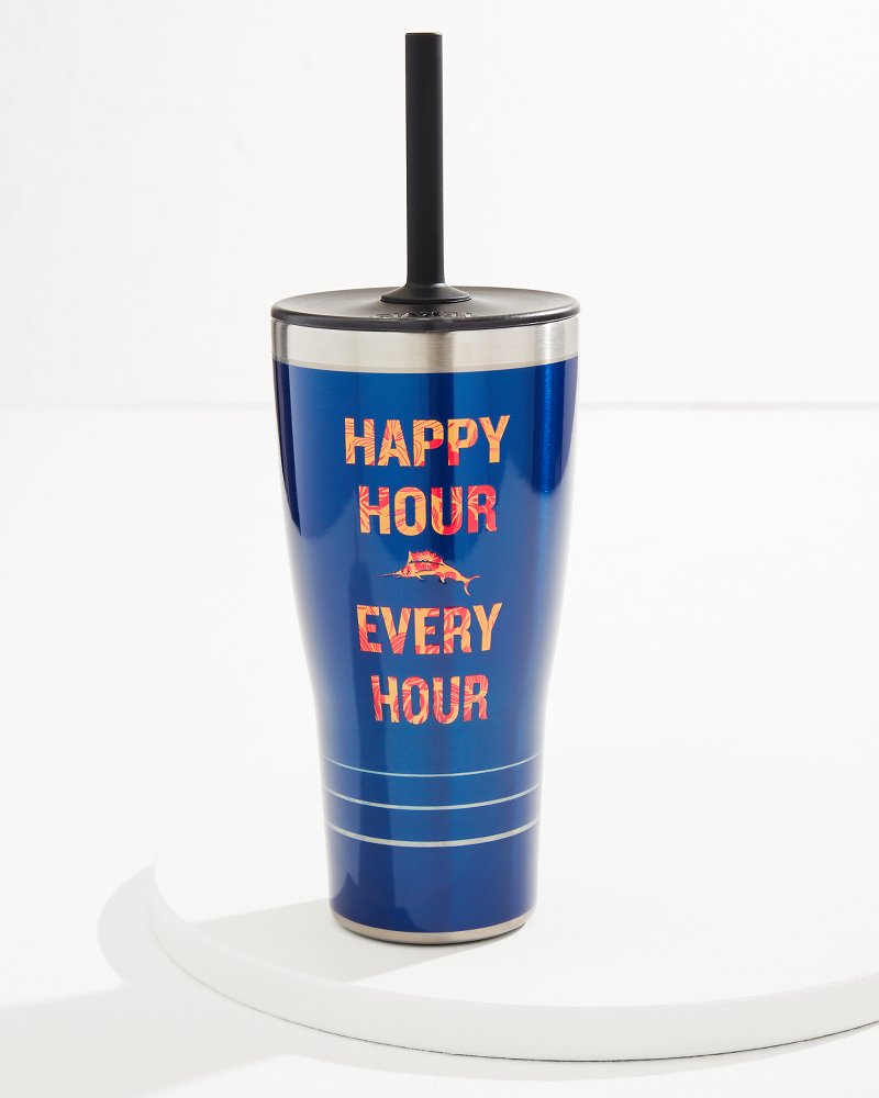 Happy Hour Every Hour 30-oz. Tervis® Tumbler With Straw Lid - Tommy Bahama Beach & Home