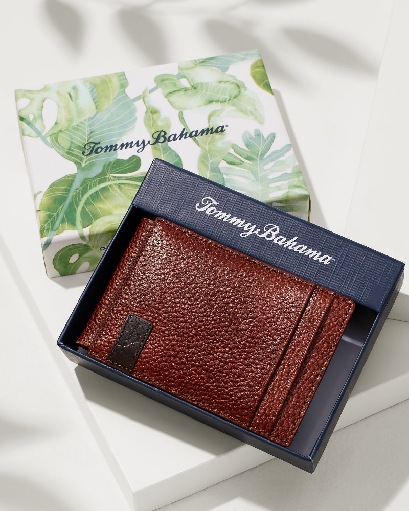 Scotchgrain Leather Magnetic Front Pocket Wallet - Tommy Bahama Men