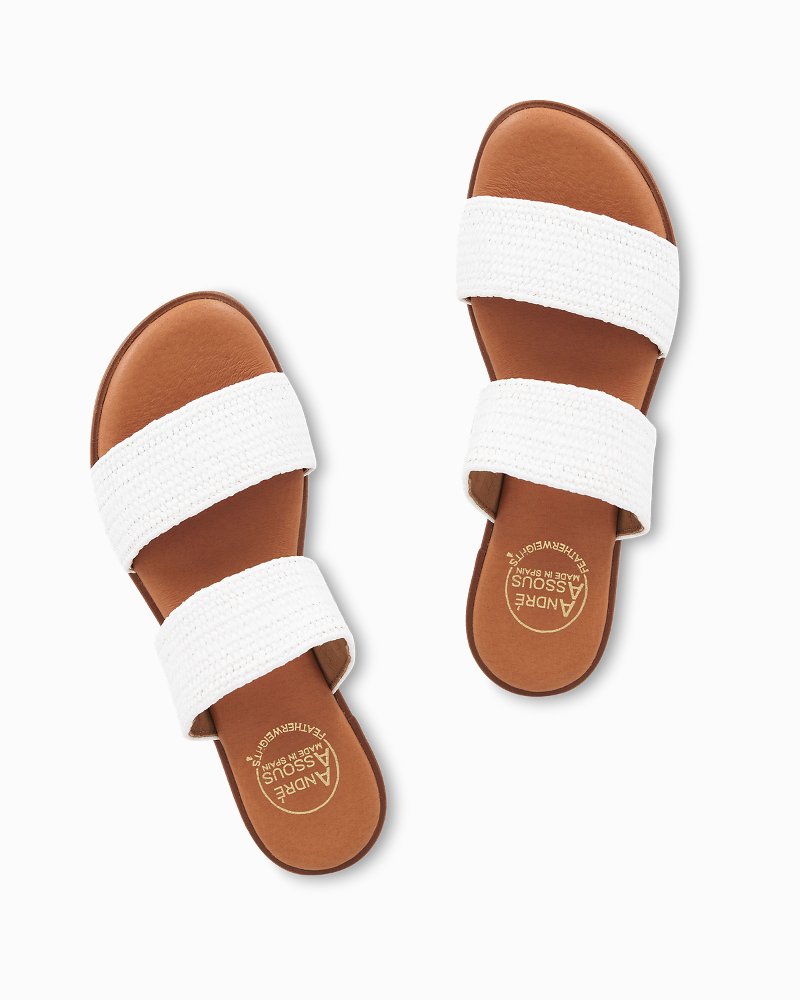 André Assous Galia Stretch Raffia Sandals - Tommy Bahama Women