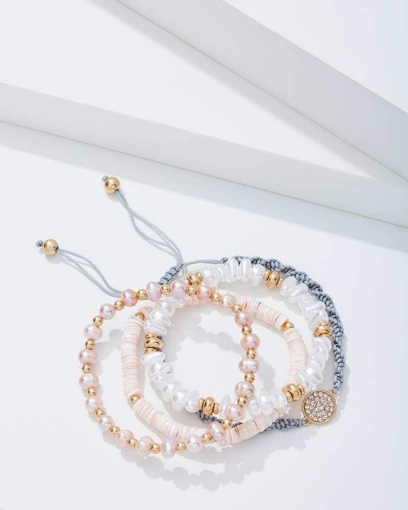 Sanibel Island Heishi and Pearl Bracelet Set - Tommy Bahama Women
