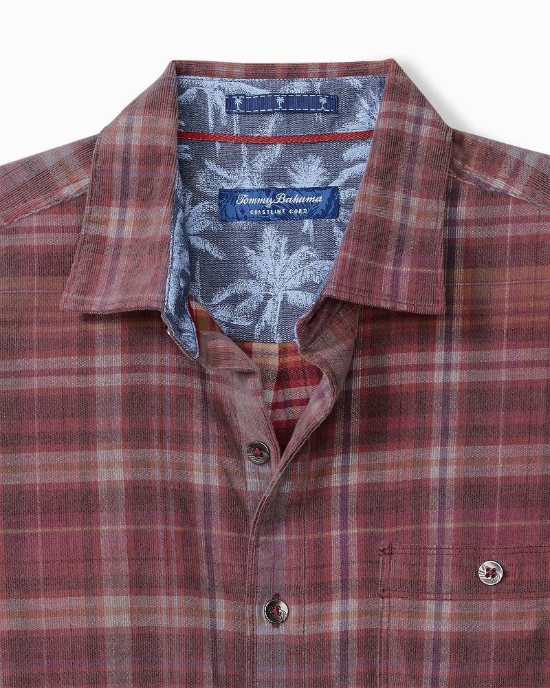 Big & Tall Coastline Cord Stretch Harbor Check Shirt - Tommy Bahama Men