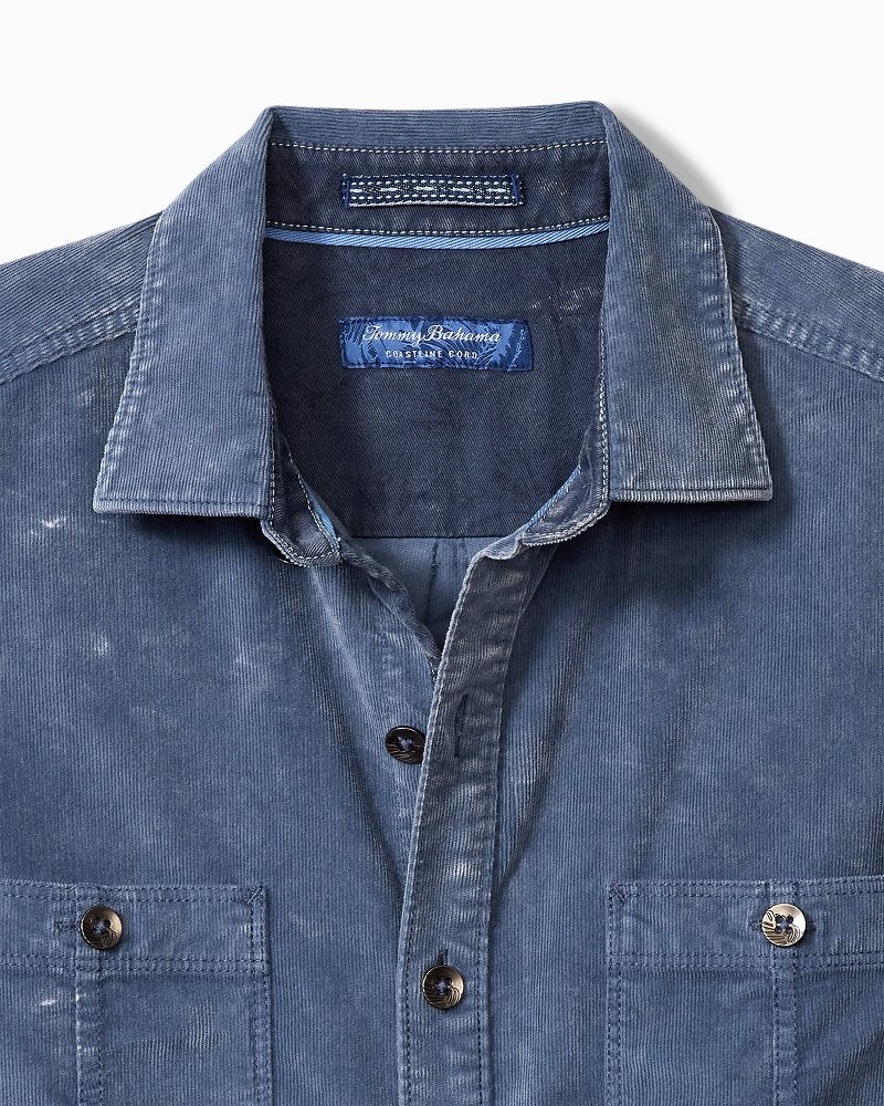 Big & Tall Coastline Cord Stretch Sun Fade Double-Pocket Shirt - Tommy Bahama Men