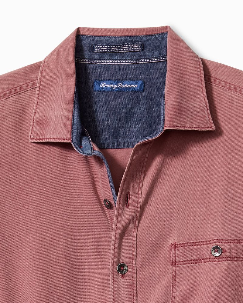 Big & Tall Ocean Wash Twill Long-Sleeve Shirt - Tommy Bahama Men