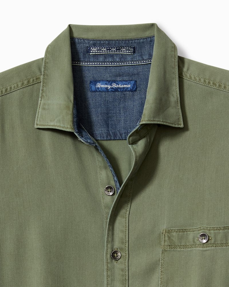 Big & Tall Ocean Wash Twill Long-Sleeve Shirt - Tommy Bahama Men