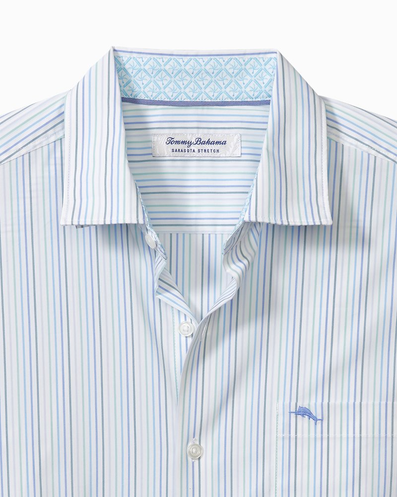 Big & Tall Sarasota Stretch Marina Stripe IslandZone® Shirt - Tommy Bahama Men