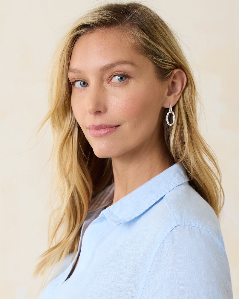 Sanibel Island Crystal Link Drop Earrings - Tommy Bahama Women