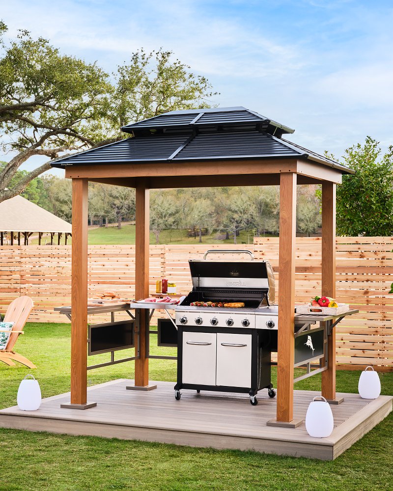 Maui Grill Galvanized Steel Roof Shelter - Tommy Bahama Beach & Home