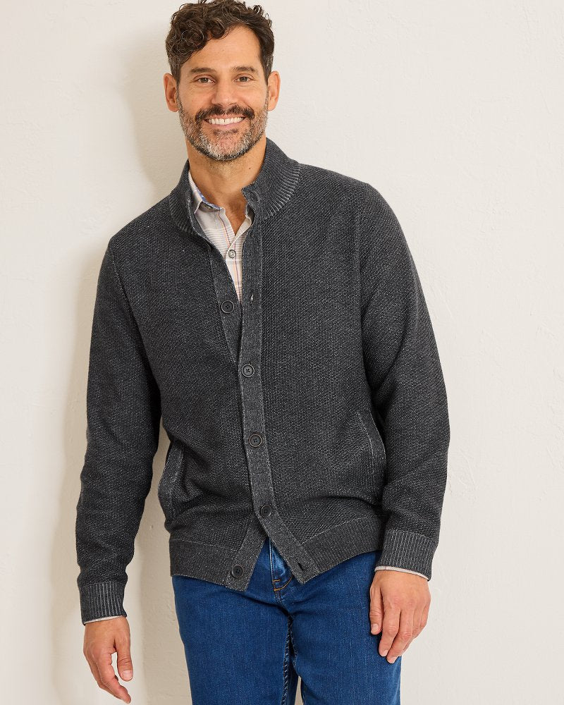 Crescent Shore IslandZone® Button-Mock Cardigan - Tommy Bahama Men