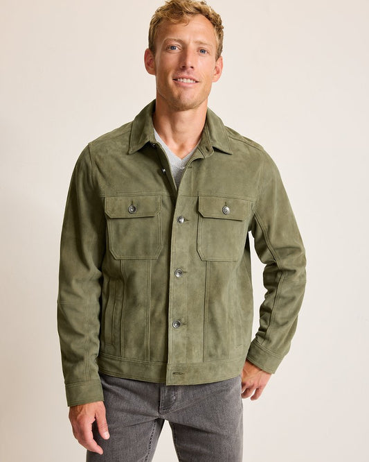 Pine Lake Suede Trucker Jacket - Tommy Bahama Men