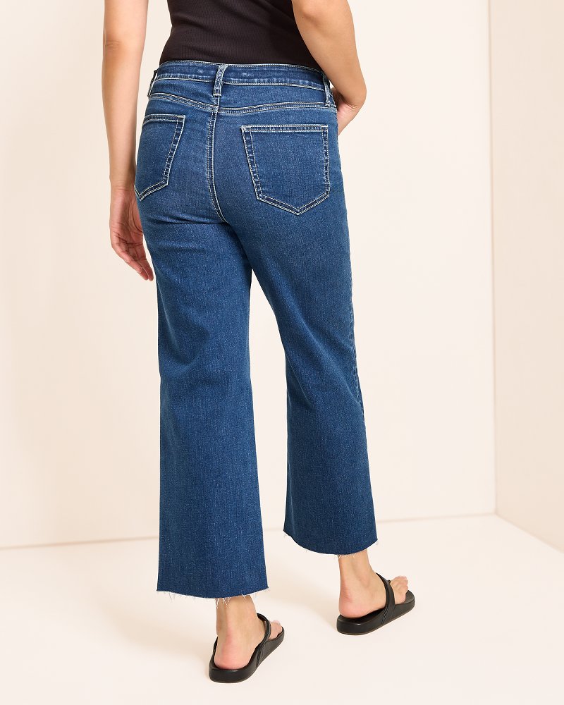 High-Rise Cropped Wide-Leg Jeans - Tommy Bahama Women