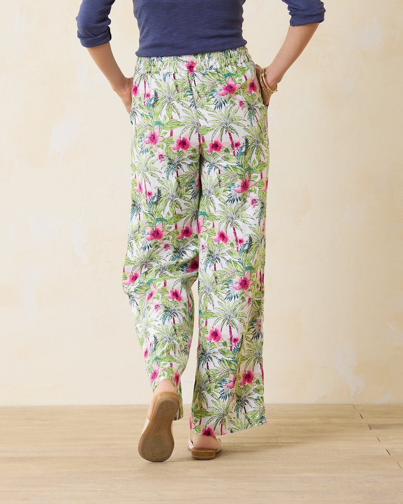 Two Palms Coastal Palms High-Rise Linen Easy Pants - Tommy Bahama Women