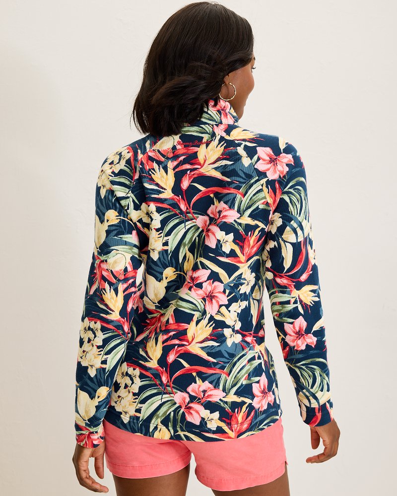 Aruba Flora Amora Half-Zip Sweatshirt - Tommy Bahama Women