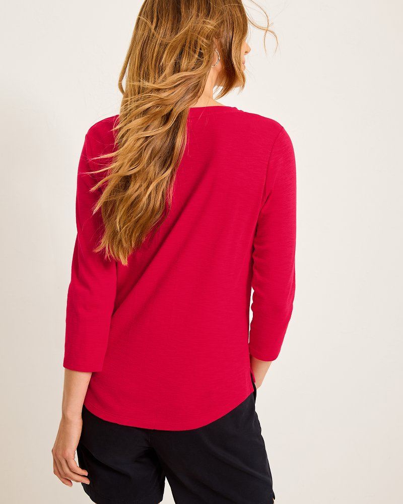 Ashby Isles Scoop-Neck 3/4-Sleeve T-Shirt - Tommy Bahama Women