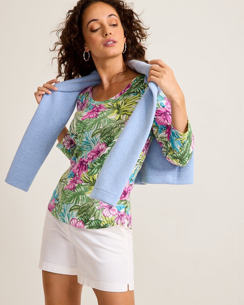Ashby Isles Jungle Jewels 3/4-Sleeve T-Shirt - Tommy Bahama Women