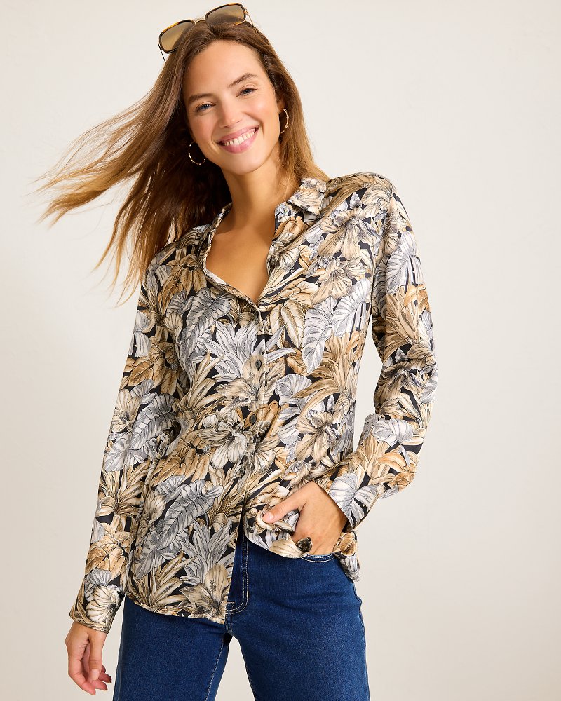 Grand Canal Long-Sleeve Silk Shirt - Tommy Bahama Women