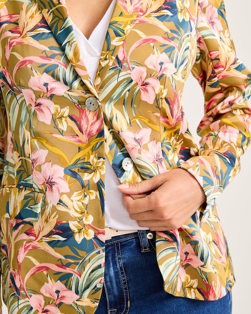 Flora Amora Satin Blazer - Tommy Bahama Women