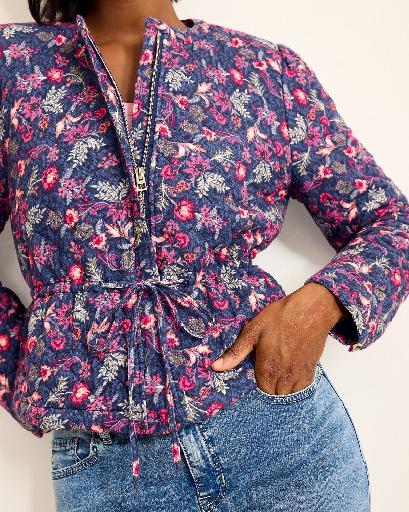 Sweeping Floral Quilted Jacket - Tommy Bahama Women