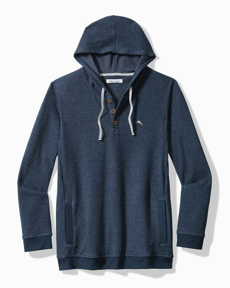 Big & Tall Textured Twill Stripe Hoodie - Tommy Bahama Men