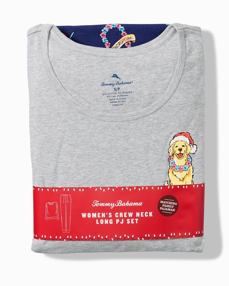 Holiday Dog Long Sleeve & Pants Family Pajama Set - Tommy Bahama Women