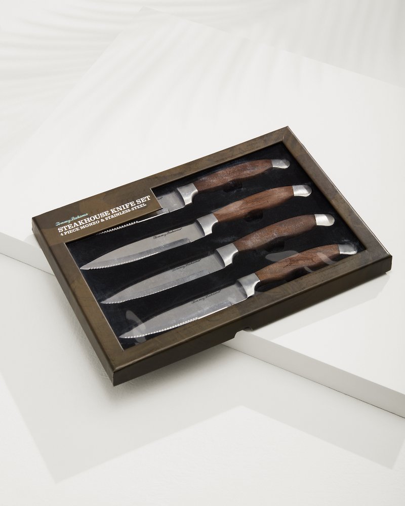 Monzo Wood Knife Set - Set of 4 - Tommy Bahama Beach & Home