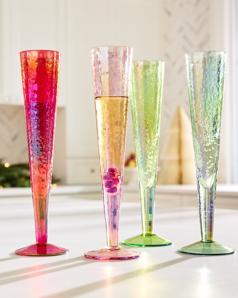 Luster Champagne Glasses — Set of 4 - Tommy Bahama Beach & Home