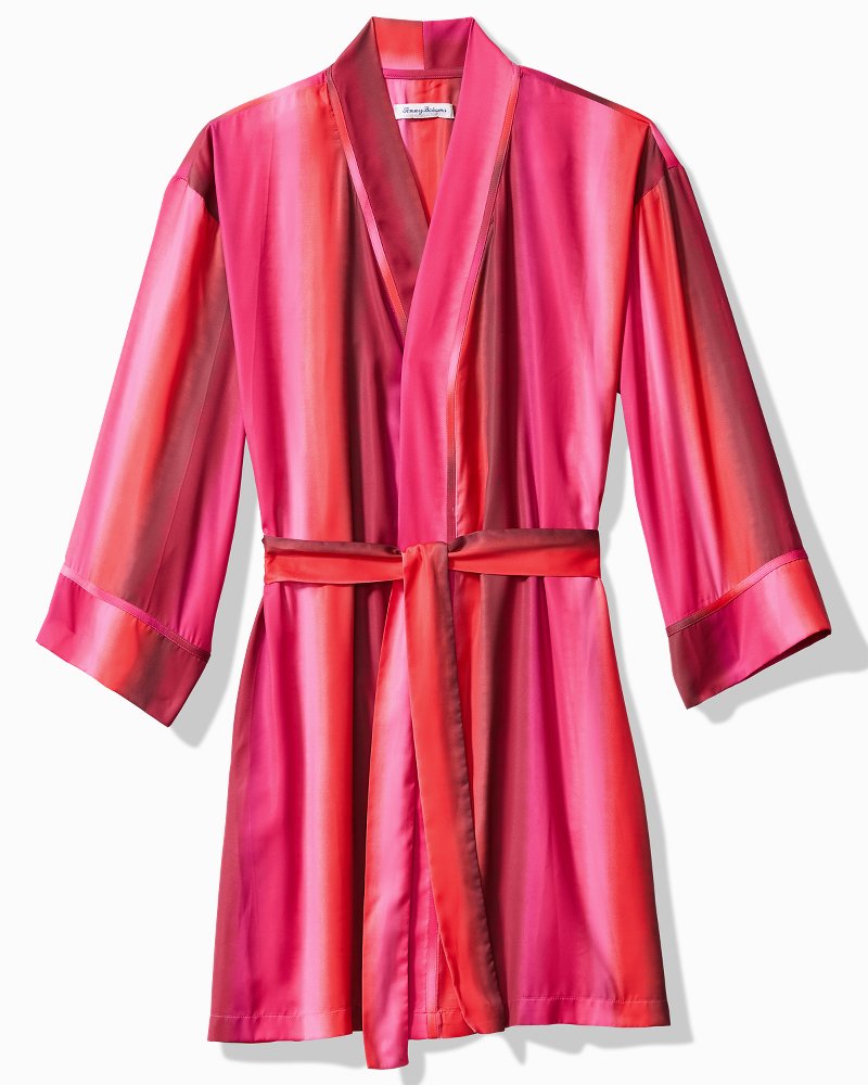 Short Satin Robe - Tommy Bahama Women