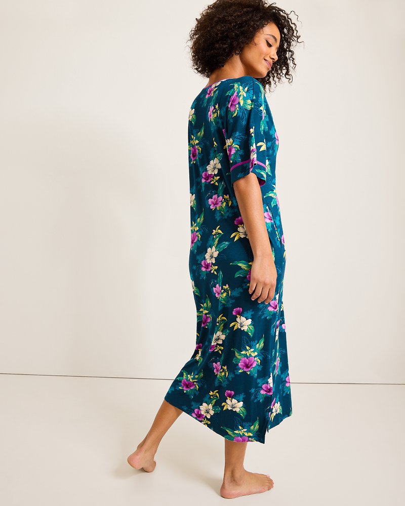 Jersey Short-Sleeve Maxi Sleep Caftan - Tommy Bahama Women