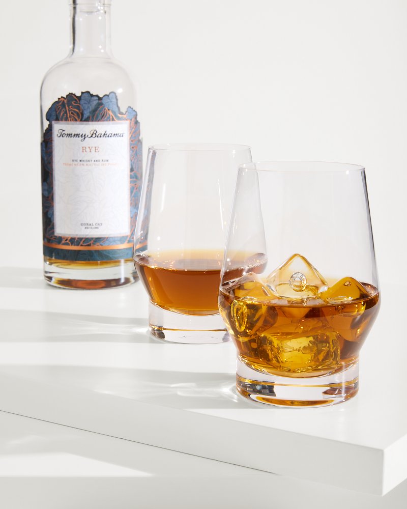 Viski® Heavy Base Crystal Whiskey Glasses - Set of 2 - Tommy Bahama Beach & Home