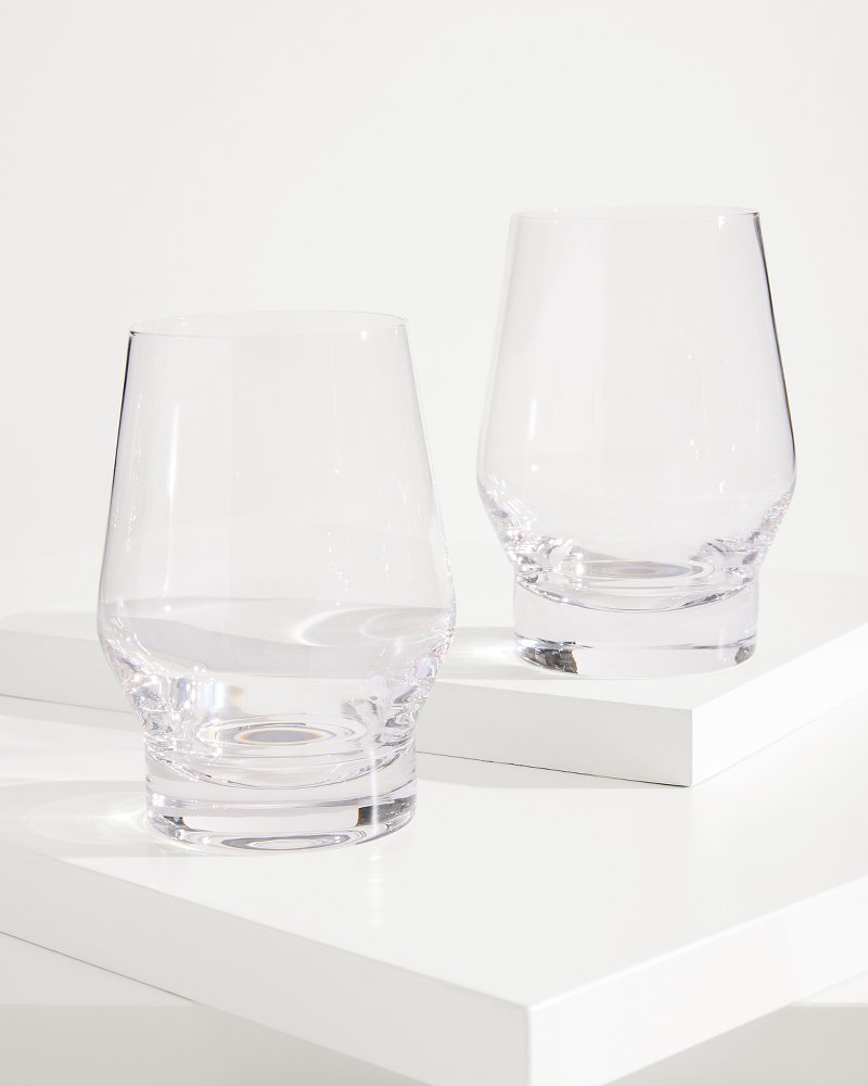 Viski® Heavy Base Crystal Whiskey Glasses - Set of 2 - Tommy Bahama Beach & Home