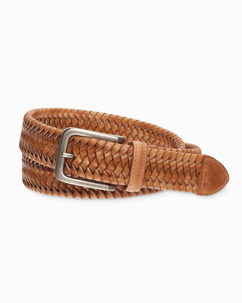 Braided Leather Stretch Belt - Tommy Bahama Men