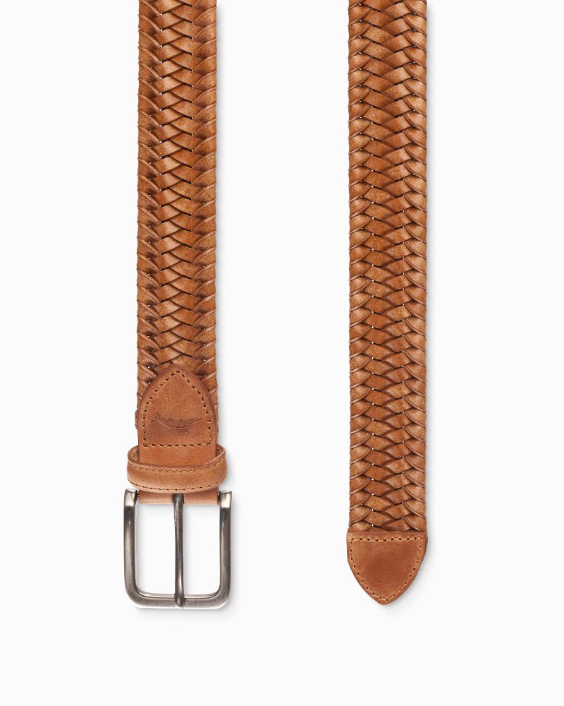 Braided Leather Stretch Belt - Tommy Bahama Men
