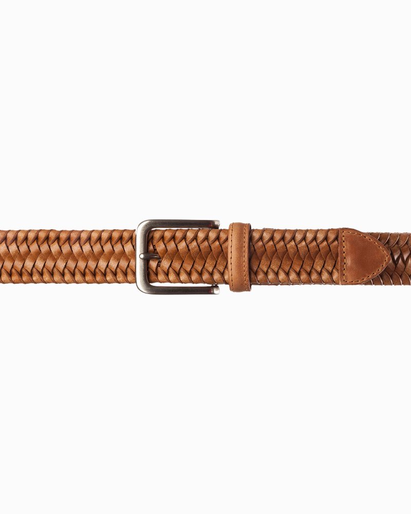 Braided Leather Stretch Belt - Tommy Bahama Men