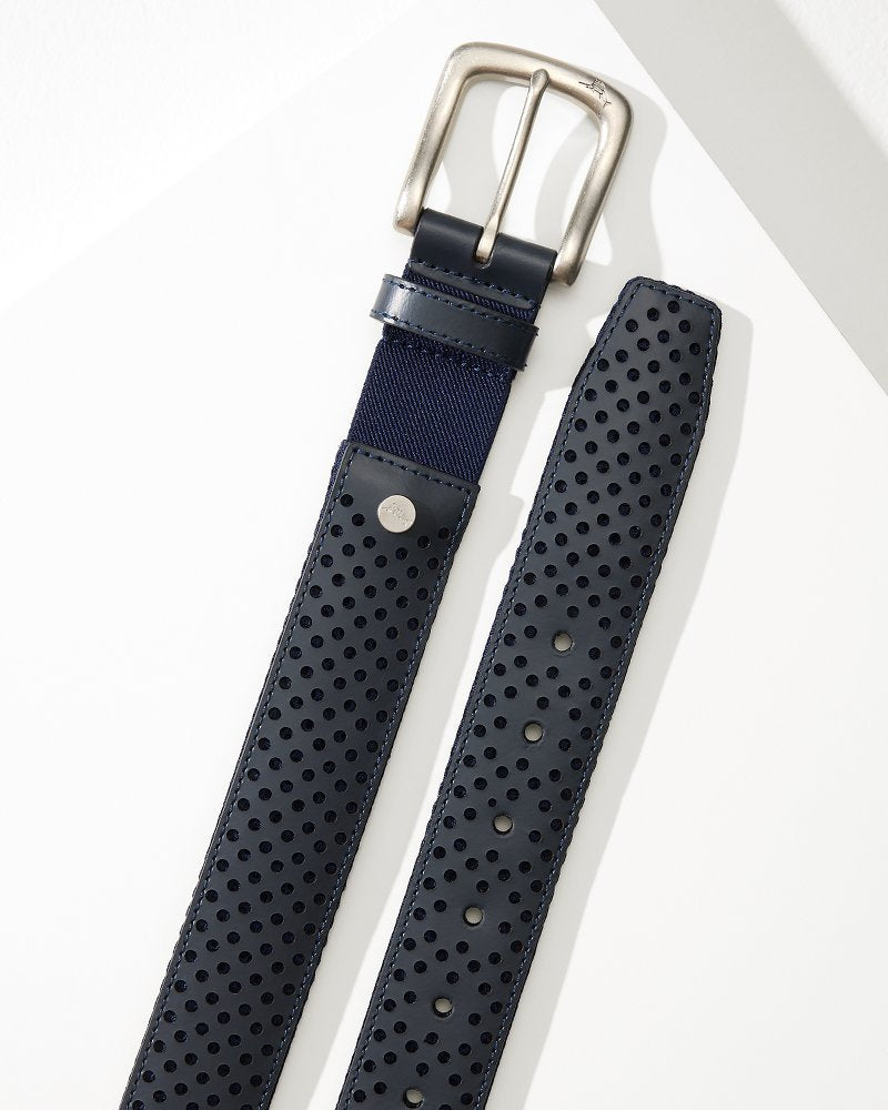 Leather Mesh Cushion Performance Belt - Tommy Bahama Men
