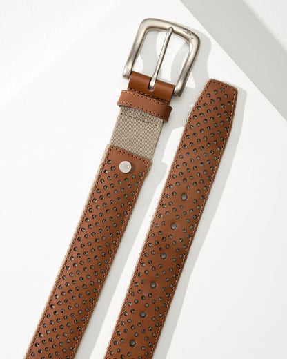 Leather Mesh Cushion Performance Belt - Tommy Bahama Men