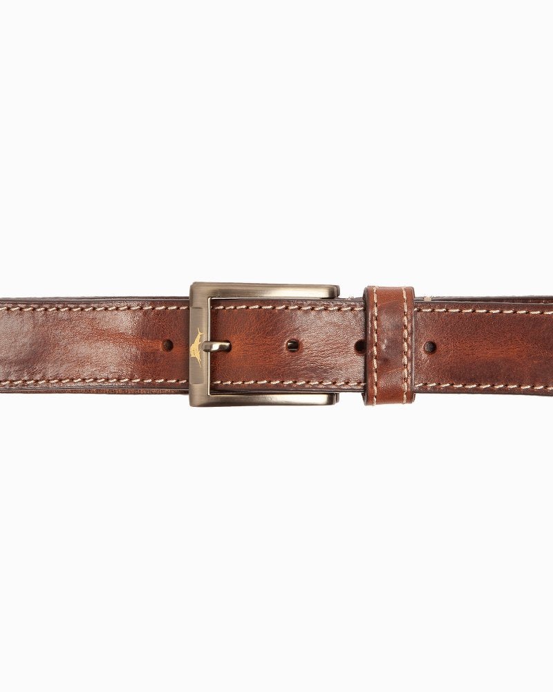 Heavy Stitch Leather Belt - Tommy Bahama Men