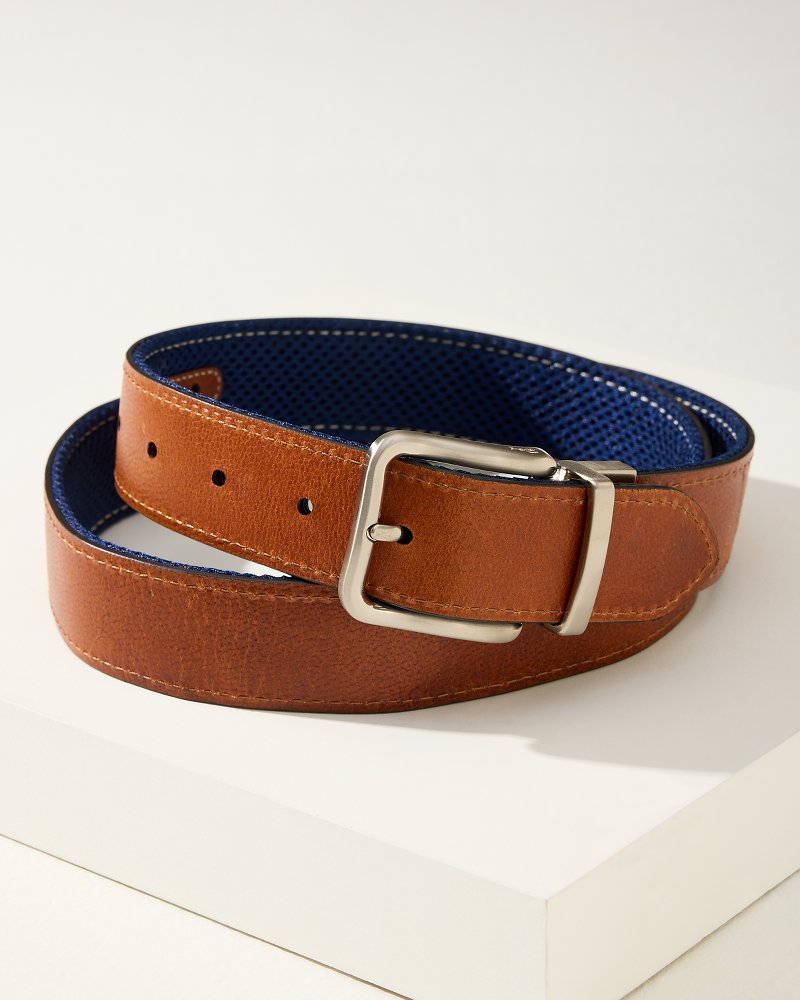 Leather Mesh Reversible Performance Belt - Tommy Bahama Men