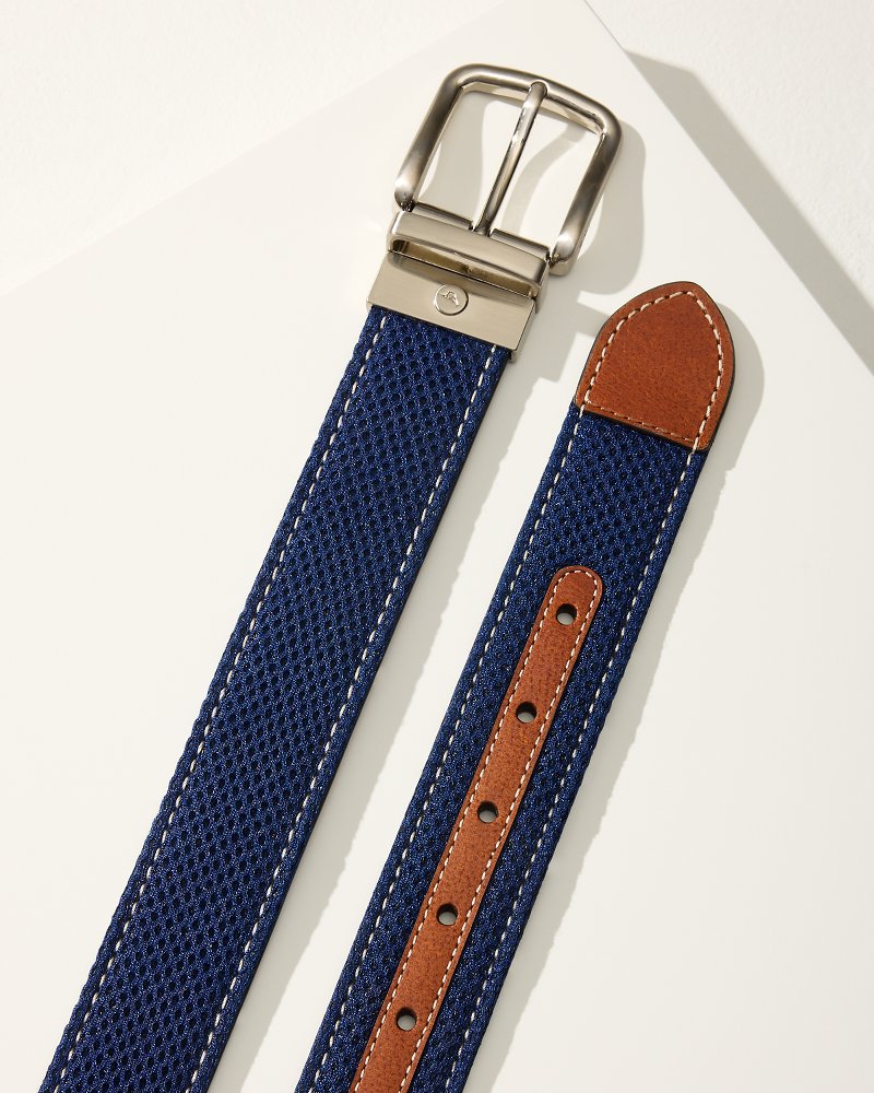 Leather Mesh Reversible Performance Belt - Tommy Bahama Men