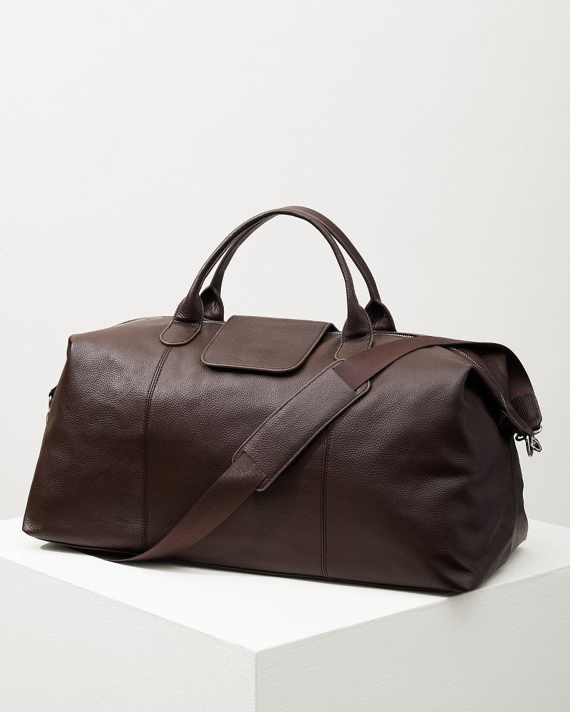 Stanford Brown Leather Duffel Bag - Tommy Bahama Men|Beach & Home