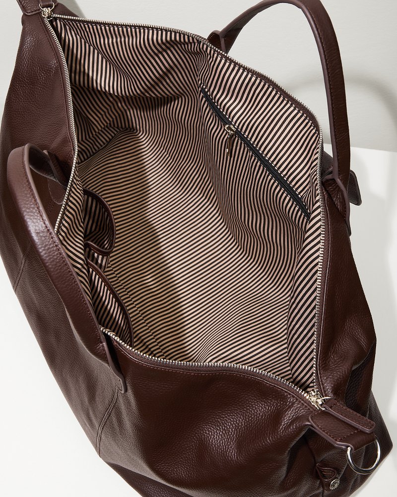 Stanford Brown Leather Duffel Bag - Tommy Bahama Men|Beach & Home