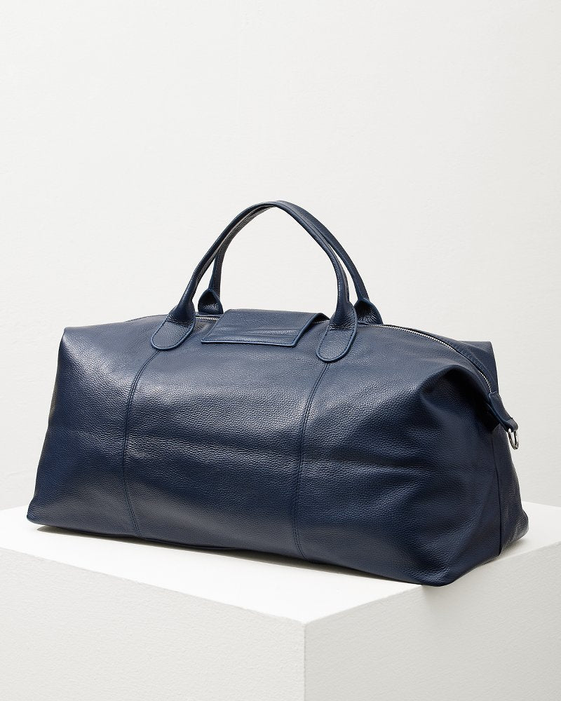 Stanford Navy Leather Duffel Bag - Tommy Bahama Men|Beach & Home