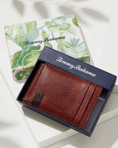 Scotchgrain Leather Magnetic Front Pocket Wallet - Tommy Bahama Men
