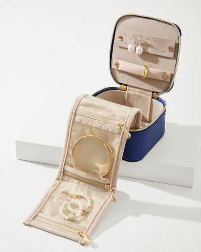 Leah Navy Travel Jewelry Case With Pouch - Tommy Bahama Women|Beach & Home