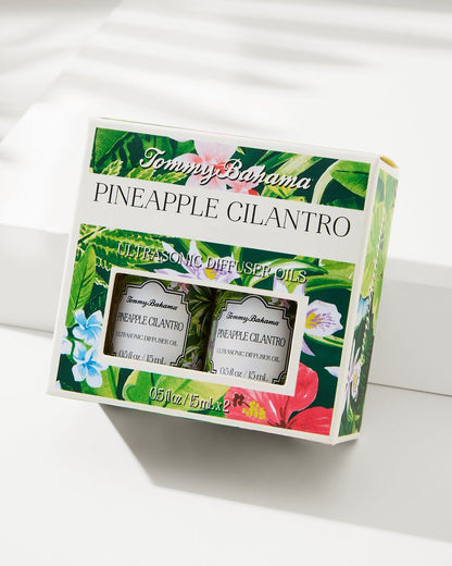 Pineapple Cilantro Ceramic Pineapple Diffuser Oil Refill Set - Tommy Bahama Beach & Home