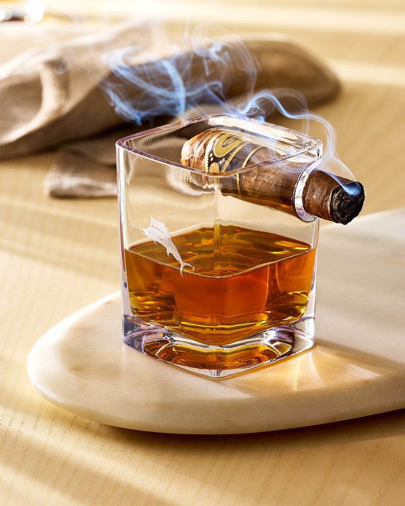 Etched Marlin Corkcicle® Cigar Glass - Tommy Bahama Beach & Home