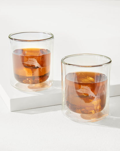 Marlin 12-oz. Corkcicle® Rocks Glass - Set of 2 - Tommy Bahama Beach & Home