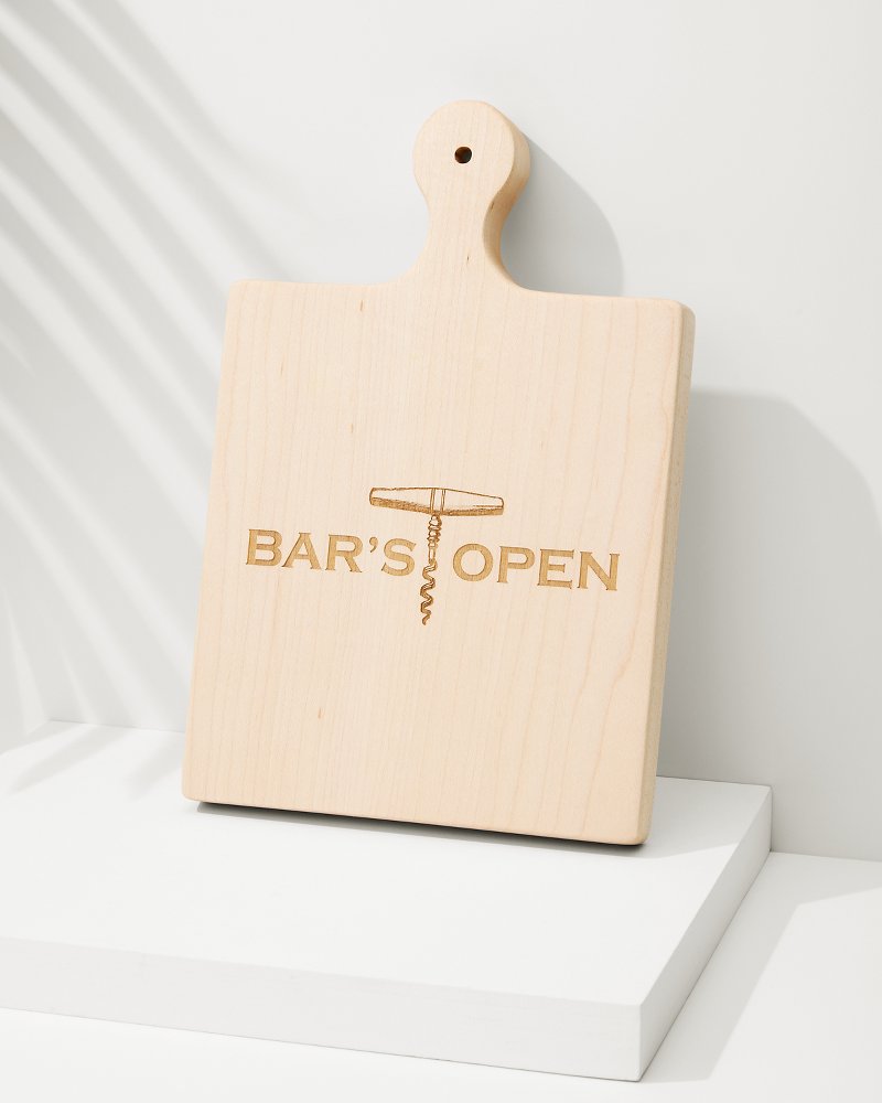 Bar's Open Artisan Maple Wood Board - Tommy Bahama Beach & Home