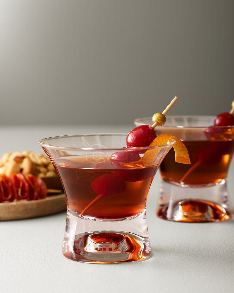 Tommy Bahama Crystal Manhattan Glasses - Tommy Bahama Beach & Home