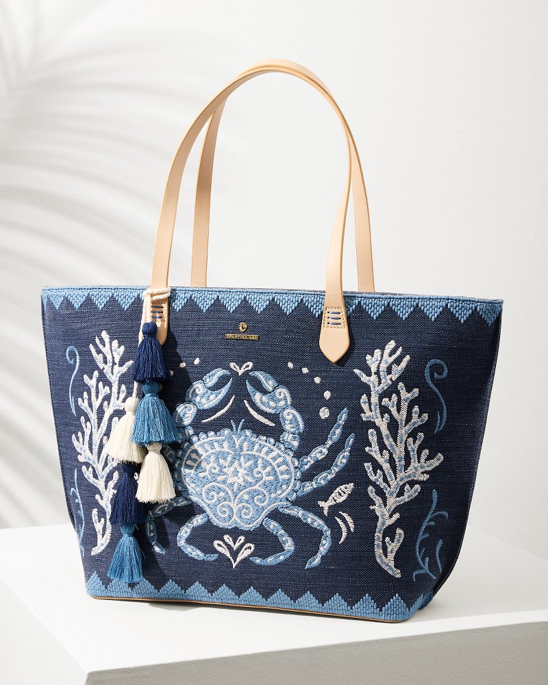 Embroidered Fiesta Crab Tote - Tommy Bahama Women