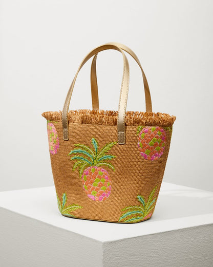 Flamingo Pineapple Straw Tote - Tommy Bahama Women|Beach & Home